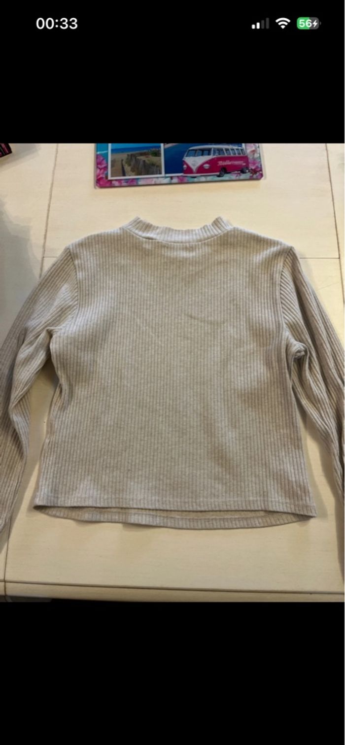 pull fin femme beige - photo numéro 3