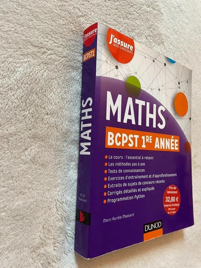 Livre manuel scolaire maths BCPST première année DUNOD - photo numéro 2
