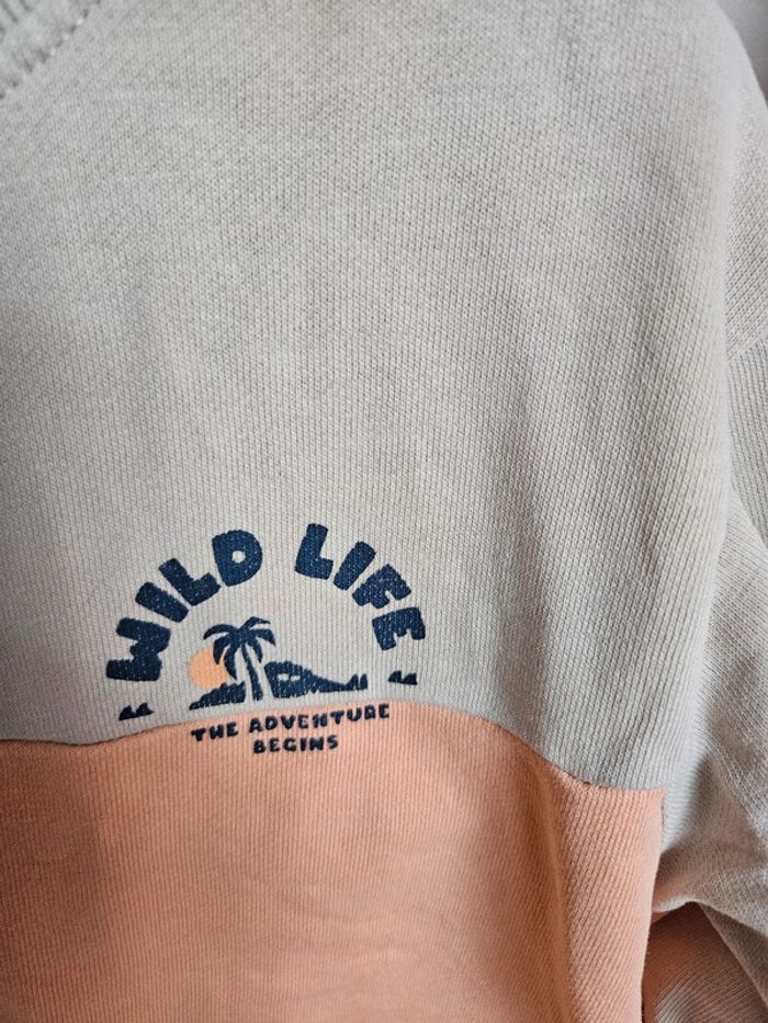 Sweat beige et saumon Kiabi 6 ans - photo numéro 2