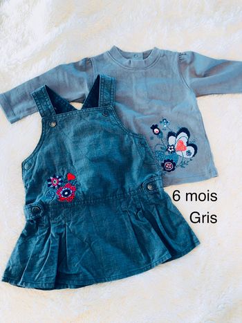 Robe et tee shirt assorti 6 mois Lcdp