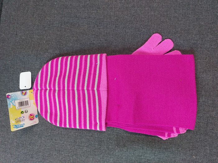 ensemble bonnet gants écharpe soy luna rose tu - photo numéro 2