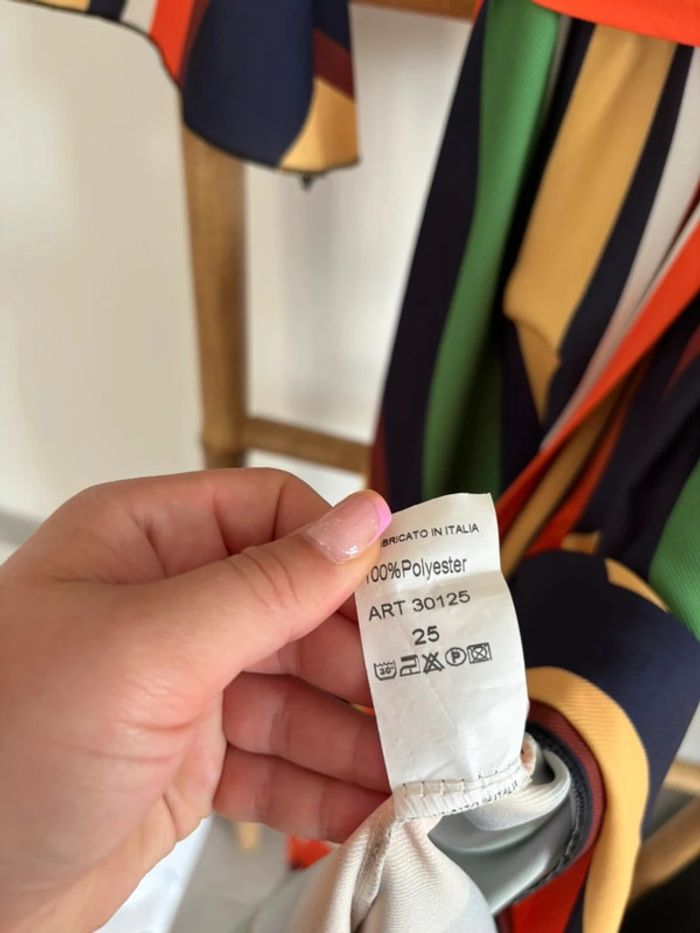 Robe colorée verte orange jaune - Made in Italy taille M - photo numéro 11