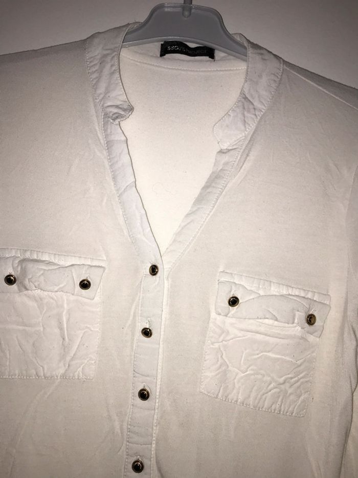 Top manches longues / blouse style saharienne - photo numéro 2