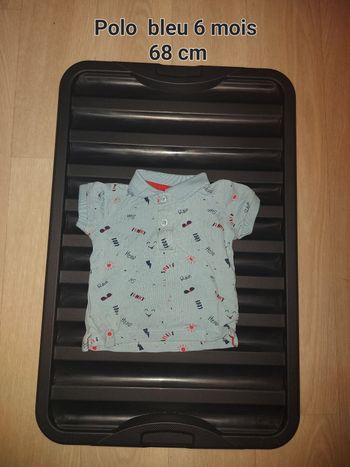 Polo bleu 6 mois 68 cm