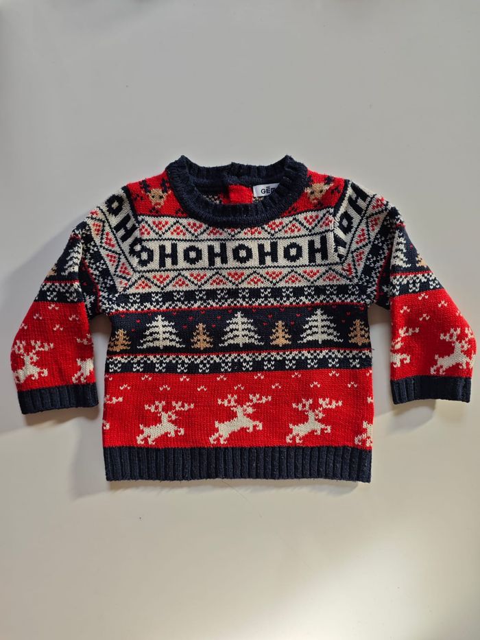Pull moche de noël Jacquard Gémo 6 mois - photo numéro 2
