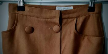 T. 34 (XS) - Jupe droite vintage camel en laine – Emmanuelle Khanh – TBE