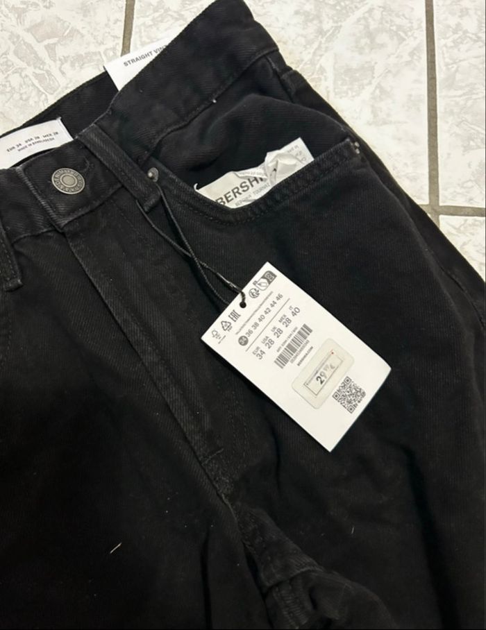 Jean noir homme – Bershka – Taille XS - Neuf avec étiquette - photo numéro 2