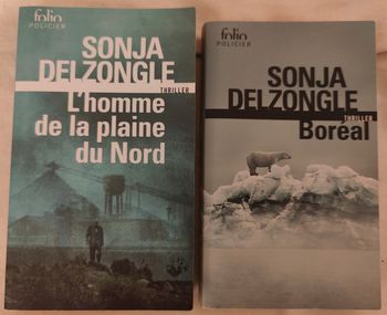 Lot de 2 livres de Sonja Delzongle "L'homme de la plaine du nord" et "Boréal"