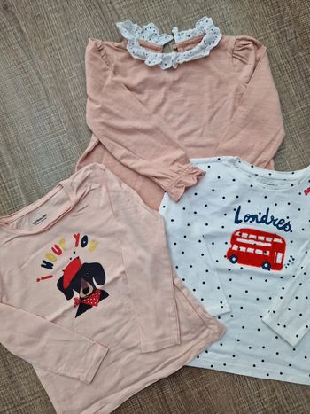 Lot de 3 T shirts Vertbaudet 4 ans en super état