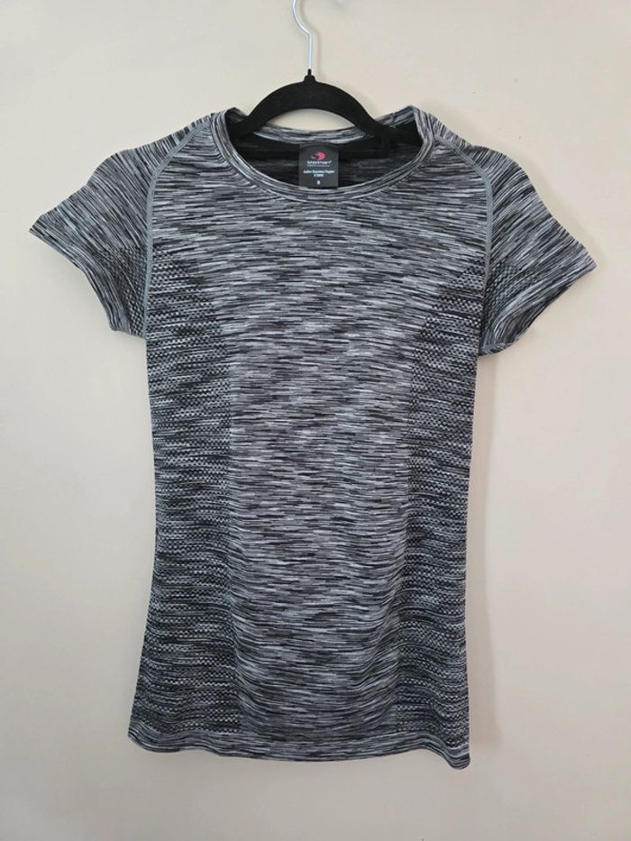t-shirt sport femme stedman seamless gris s respirant fitness