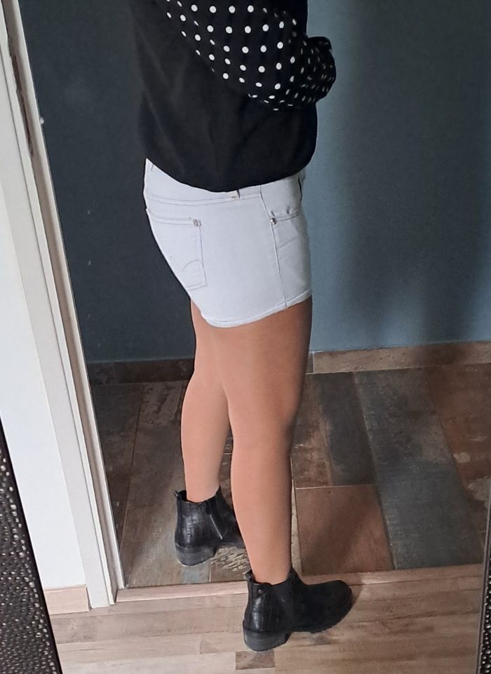 Short en jean bleu clair femmes Le Temps Des Cerises taille 35 - photo numéro 3