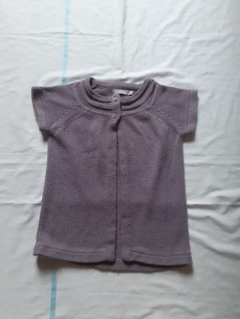 Gilet mauve à 2 boutons