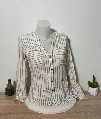 Chemise rayée blanche et noire Grain de Malice