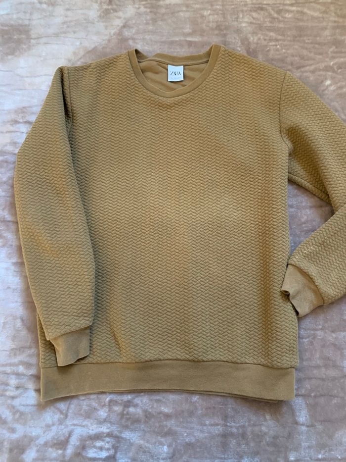 Sweat-shirt Zara moutarde - photo numéro 3