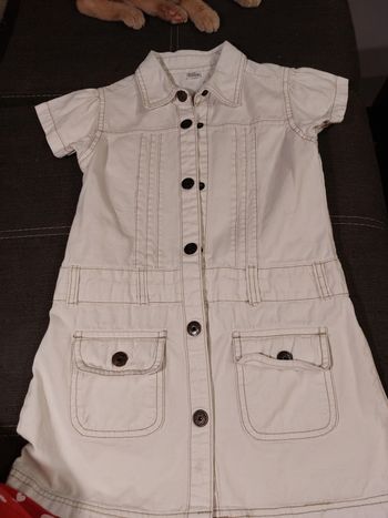 Robe en jeans blanche