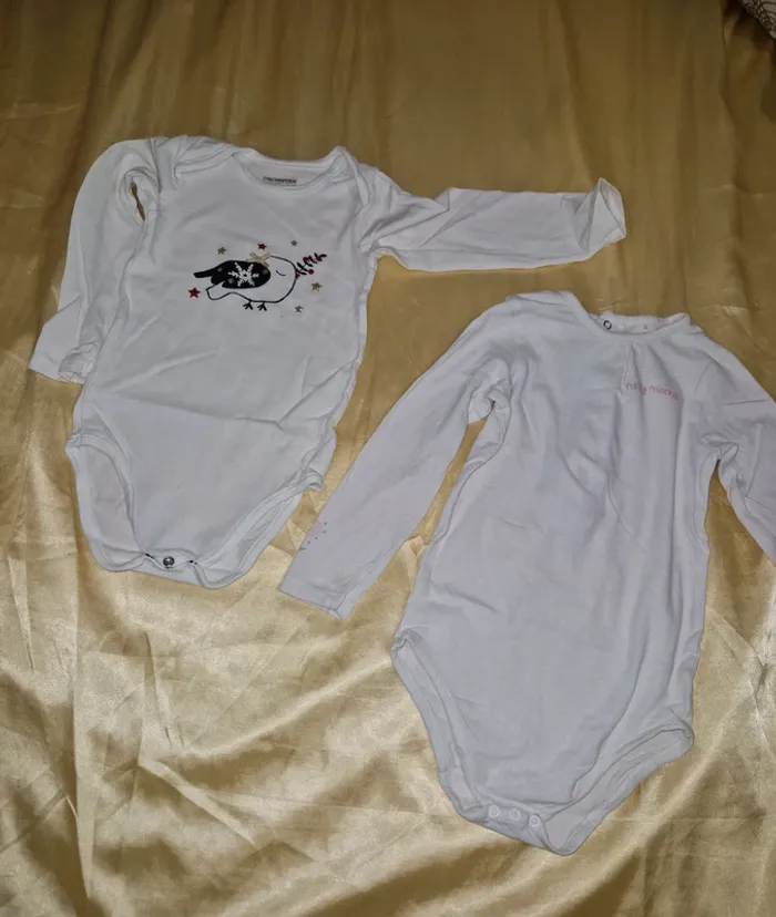 Lot 2 bodies manches longues - photo numéro 2