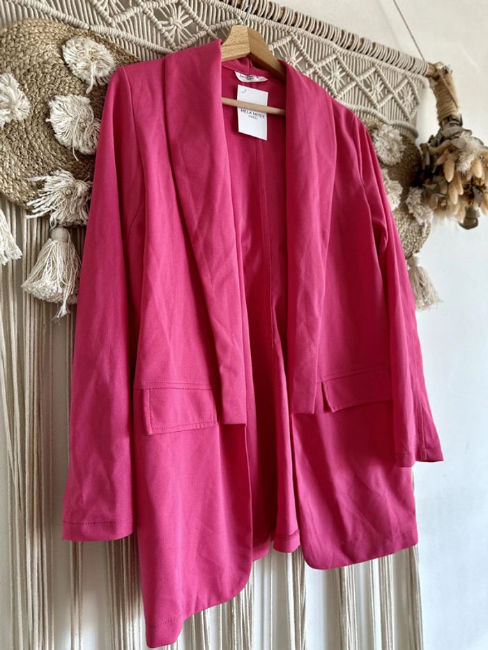Blazer fluide rose taille L NEUF - photo numéro 2
