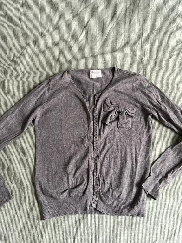 Gilet gris Zara 11 12