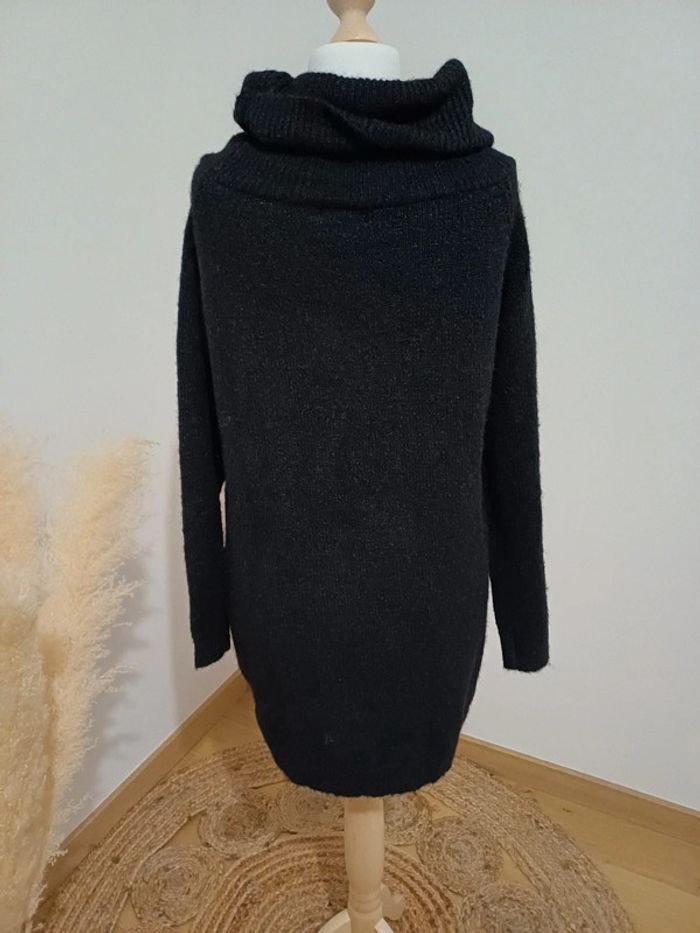 Robe noire chaude à col roulé neuve Flamant Rose taille M/L 38/40 - photo numéro 7