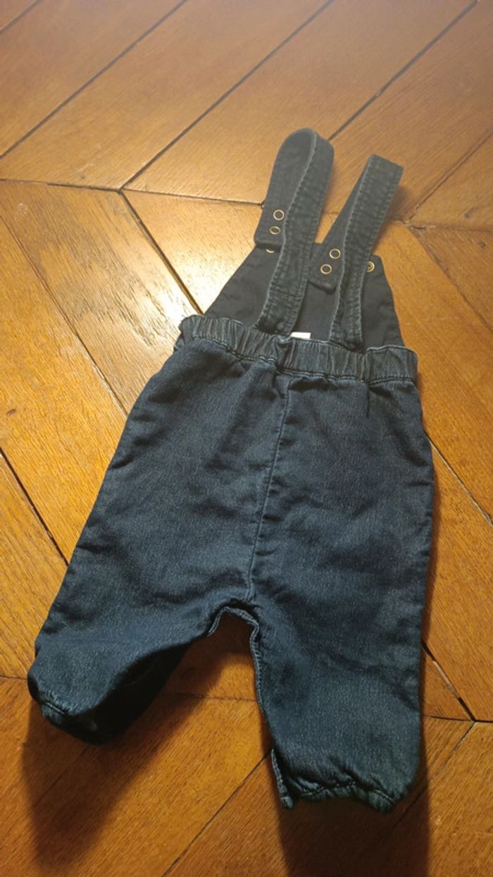 Salopette jean brut petit bateau 6 mois - photo numéro 2