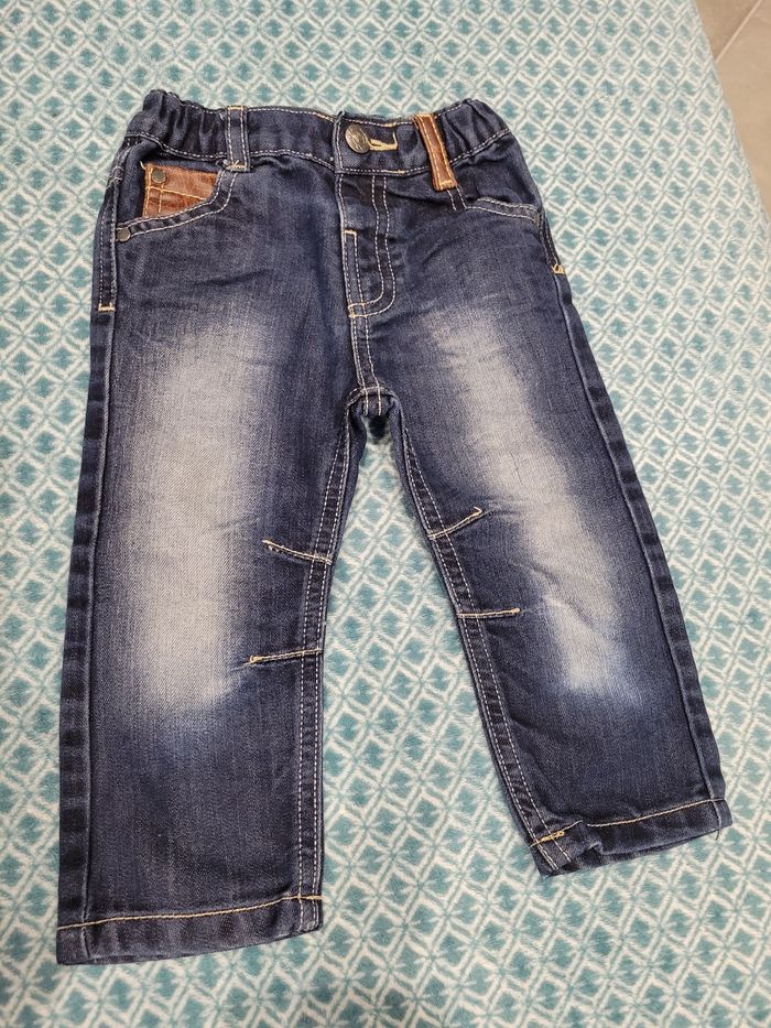 Ensemble T-shirt manches longues + jean 18mois - photo numéro 4