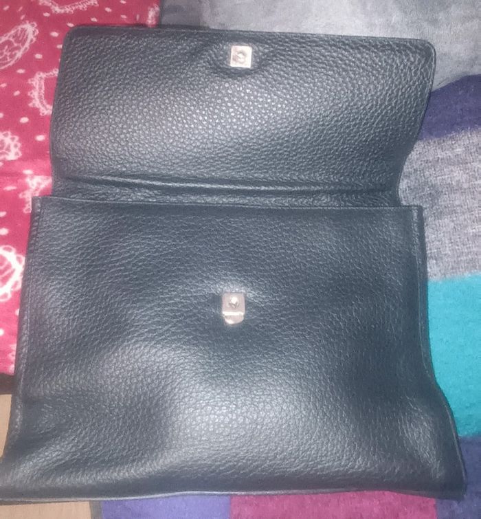 Petit sac à main cuir noir Lamarthe - photo numéro 3