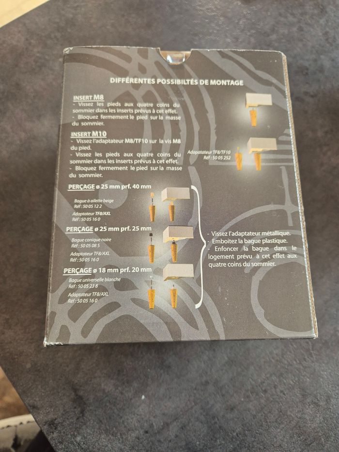 Lot de 4 pieds de lit - photo numéro 3