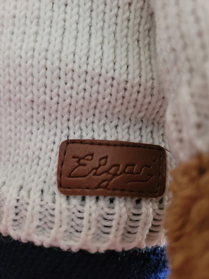 Grand Renne en Peluche Elgar 55cm pull tricot habillé acheté en Norvège - photo numéro 3