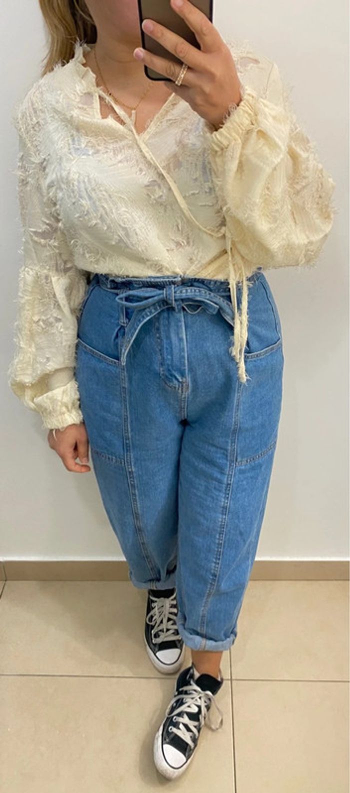 Superbe Blouse Col V Taille 36 - photo numéro 3