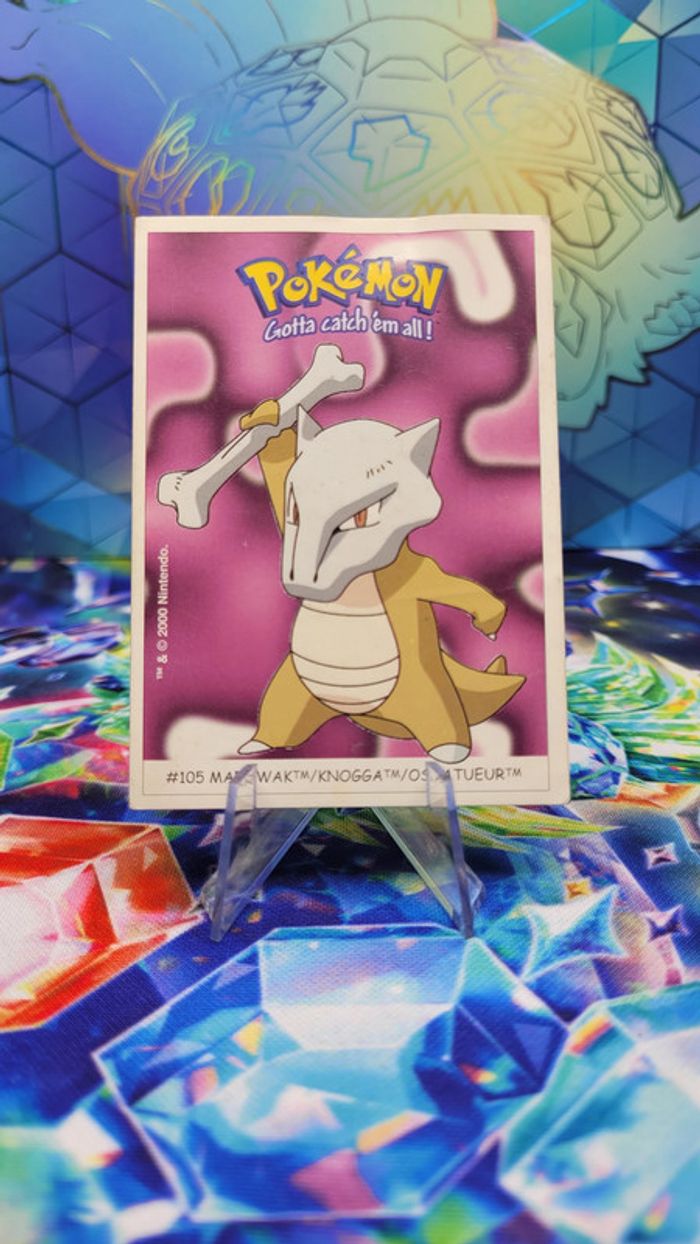 Carte Sticker Pokémon Dunkin Boomer 1999 n°95 Ossatueur