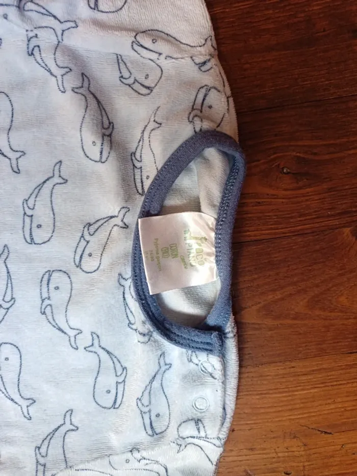 Pyjamas bébé garçon motif baleine - photo numéro 2
