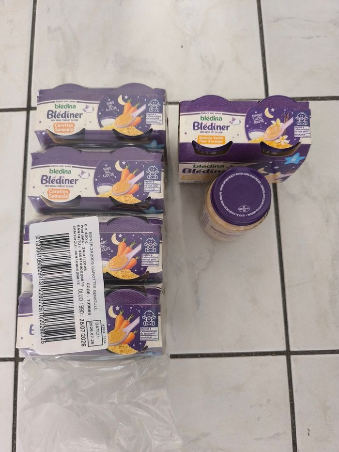 Lot de 11 pots du soir blédiner