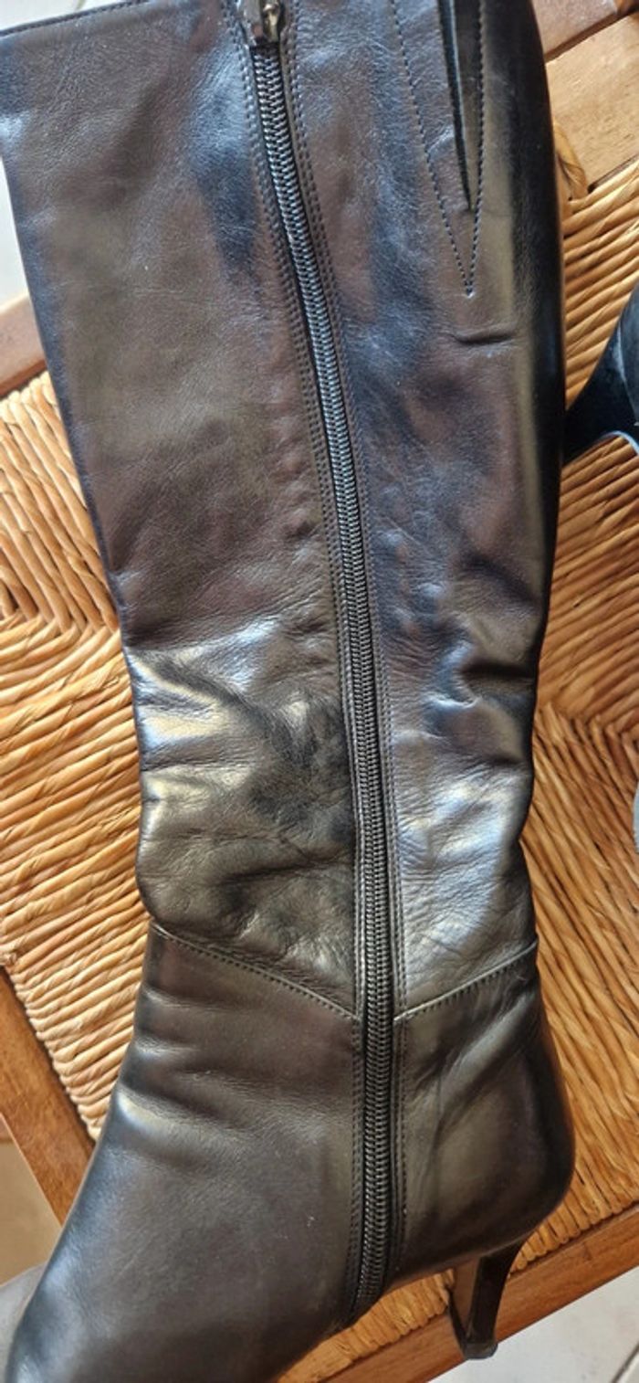 Superbes bottes cuir talon taille38,5 - photo numéro 2
