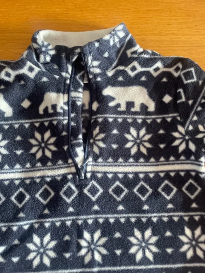 Pull polaire bleu 5 ans garçon - photo numéro 2