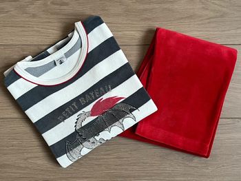 Pyjama chaud en velours collection Noël Petit bateau T-8 ans