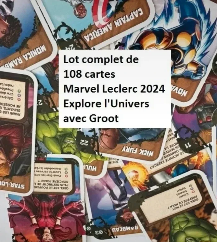 108 Cartes collection complète marvel jeu noël cadeau - photo numéro 3