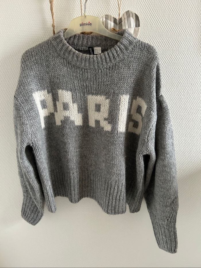 Pull gris PARIS