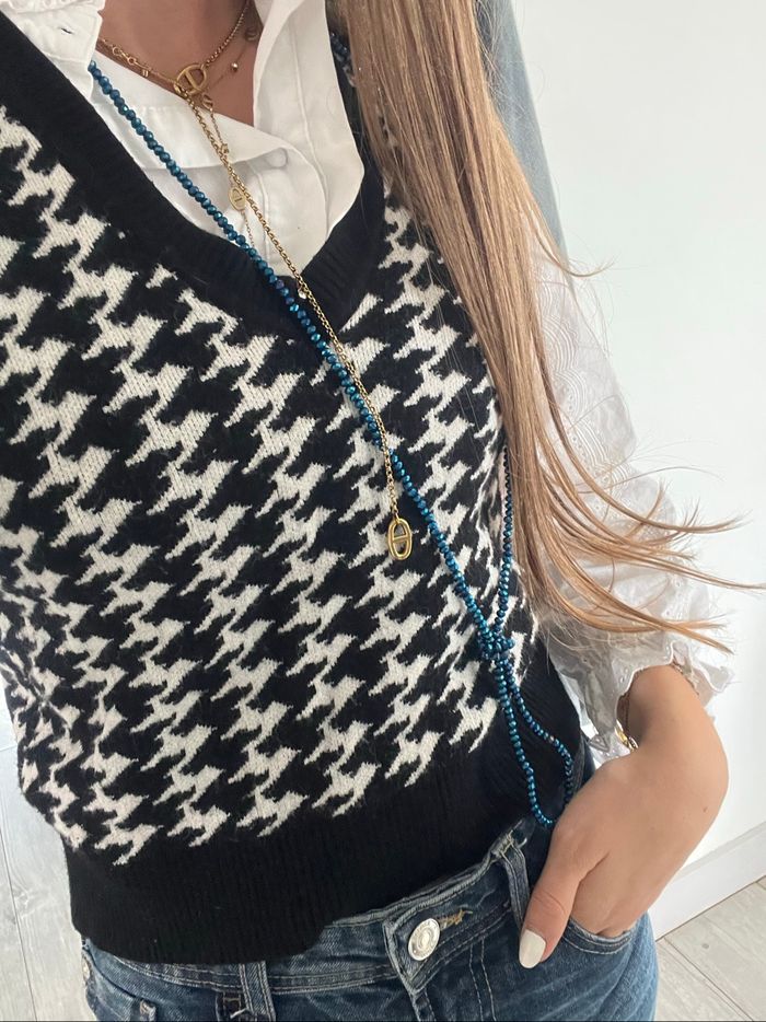 Cardigan sans manches à motif - photo numéro 4