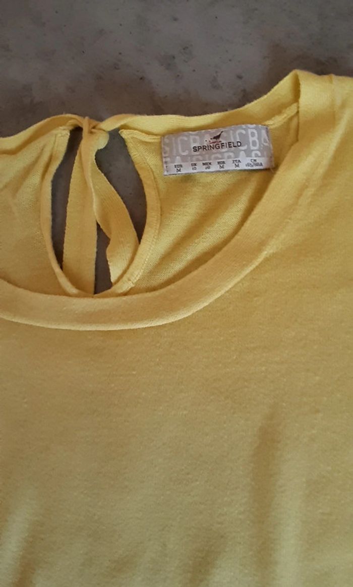 Pull fin été jaune Springfield - photo numéro 2