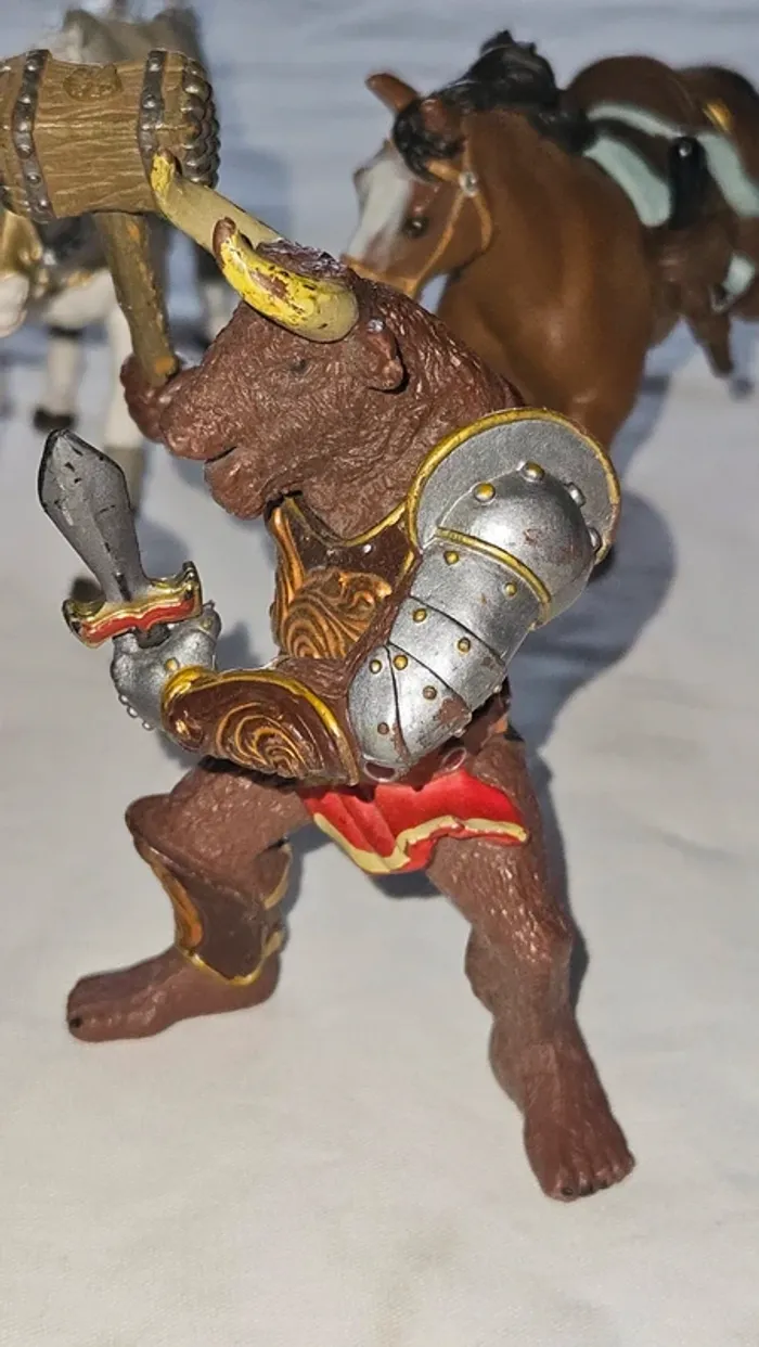 Lot chevaliers & chevaux Papo - figurines médiévales de collection - photo numéro 4