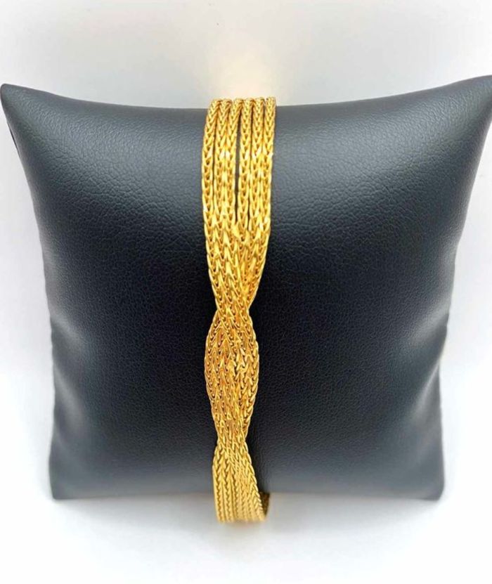 Bracelet Plat Multi-chaînes Or Jaune - photo numéro 2
