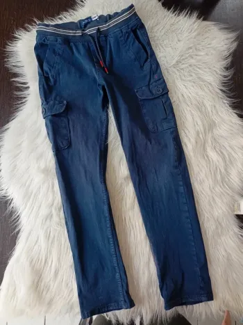 Chino cargo slim marine Okaïdi 10 ans -140cm