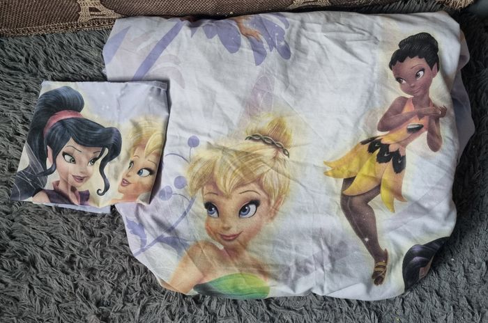 Taie d'oreiller avec housse de couette La fée Clochette et ses amis