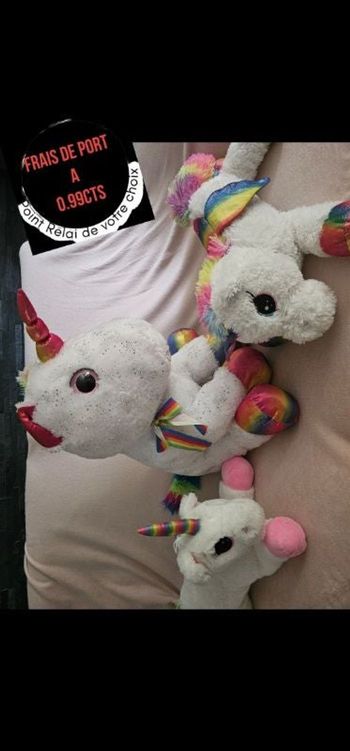 Peluche Licorne ( moyenne grande ) en lot ou à l'unité