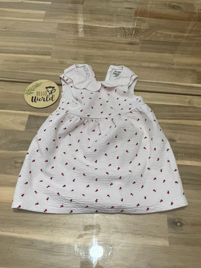 Robe rose pale avec motif rose 18 mois Kiabi - photo numéro 2