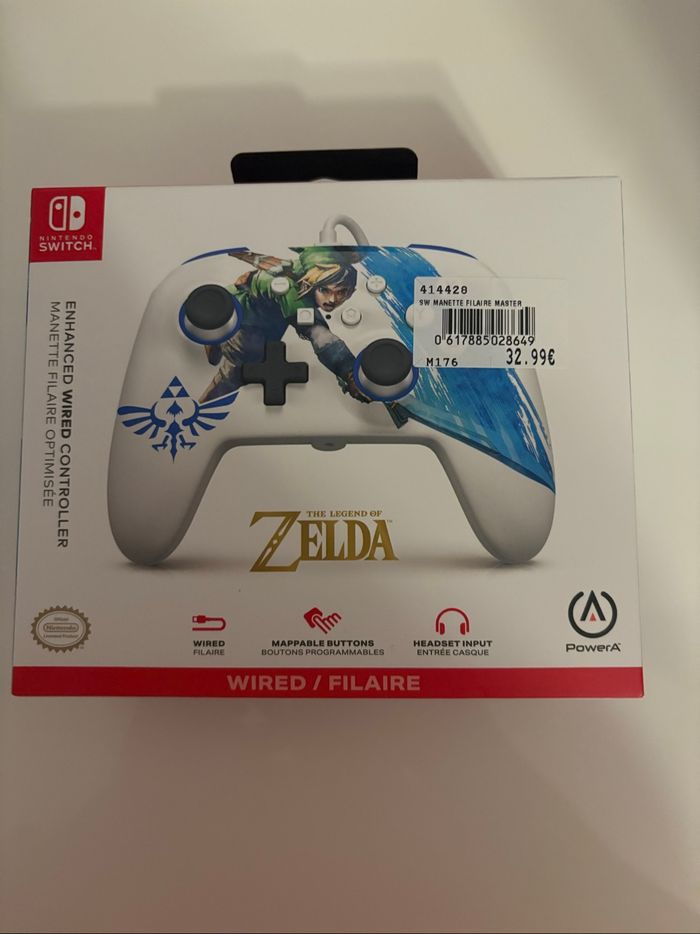Manette filaire Nintendo Switch PowerA Zelda Sword Attack