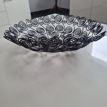 Magnifique corbeille en fer forgé