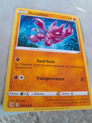 Carte pokemon  scorplane