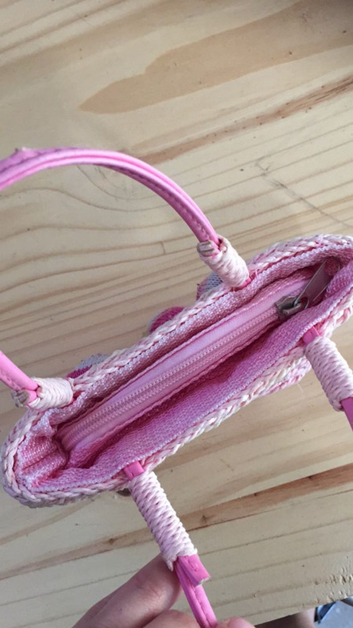 Petit sac poupée - rose et blanc - photo numéro 5