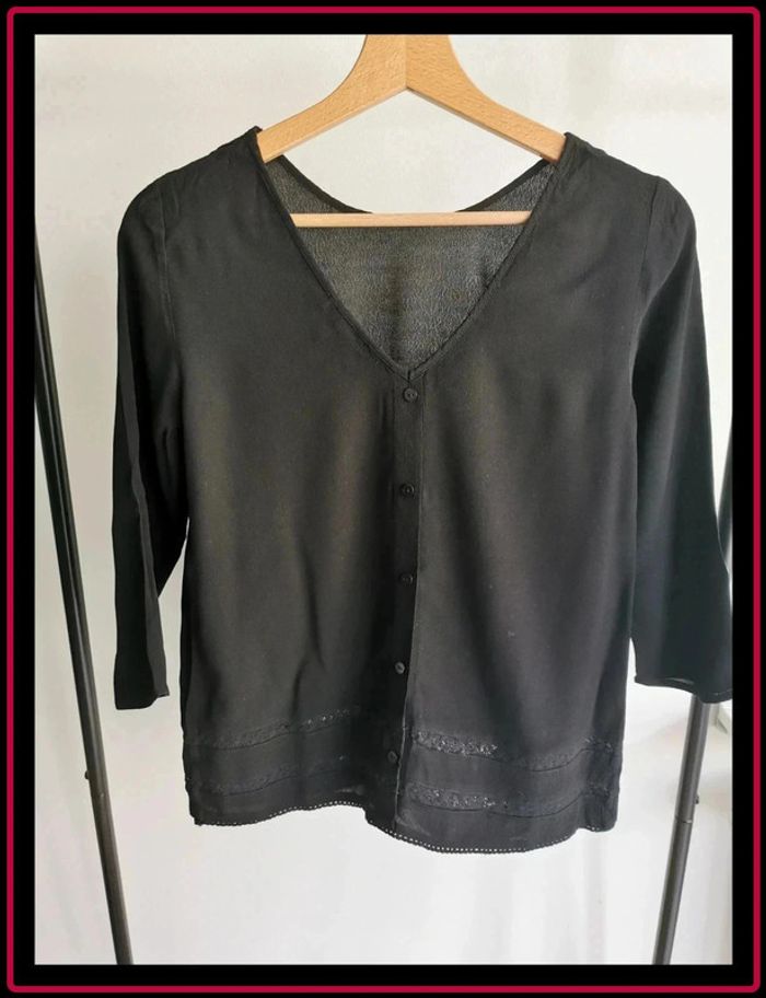 Blouse noire manches 3/4 - photo numéro 4